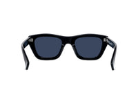 Sunglasses 1970 - Shiny Black  & Blue