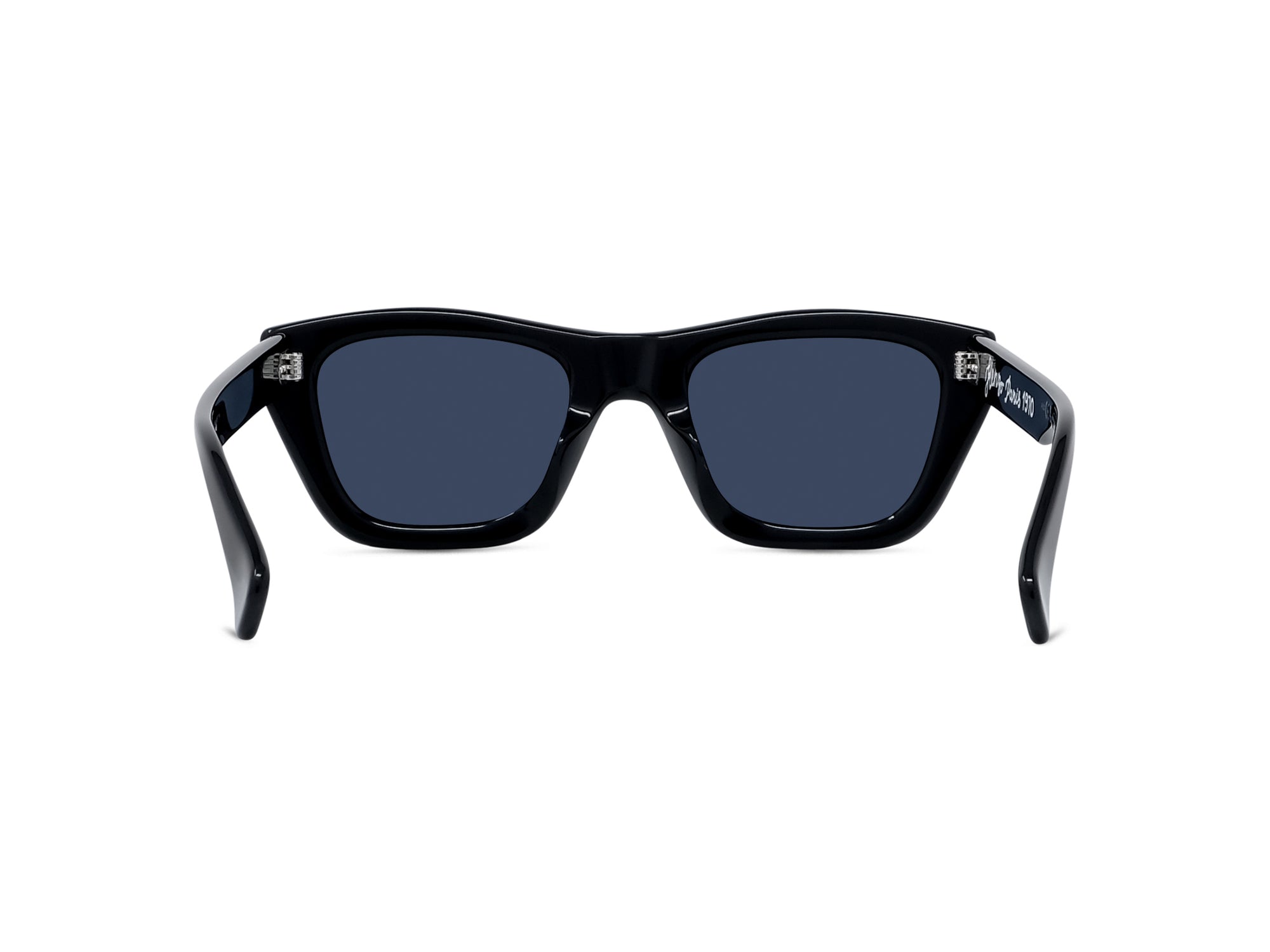 Sunglasses 1970 - Shiny Black  & Blue