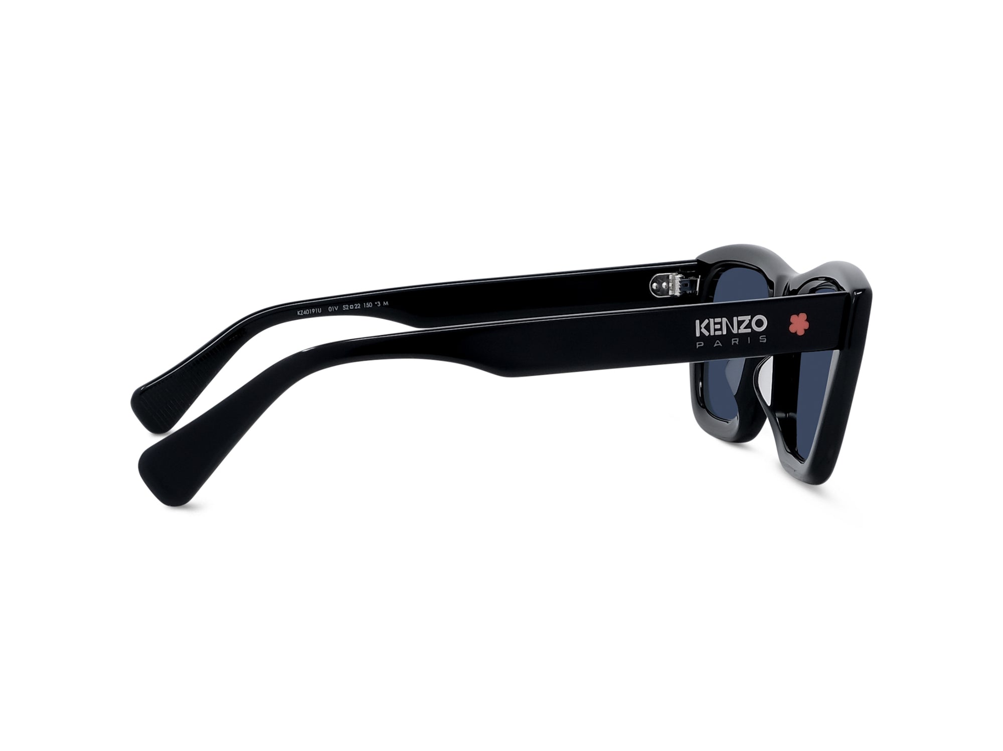 Sunglasses 1970 - Shiny Black  & Blue