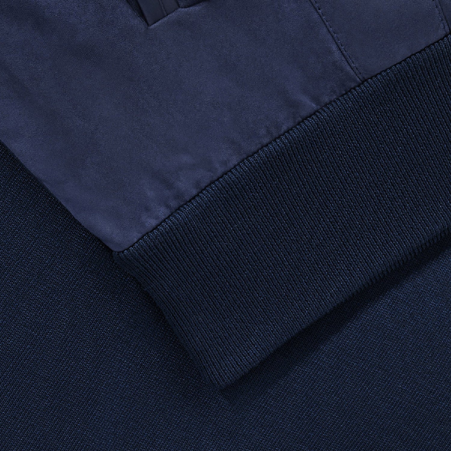 Blouson à empiècements en soie - Bleu