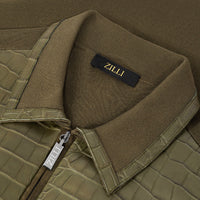 Blouson texturés exotique en soie - Vert