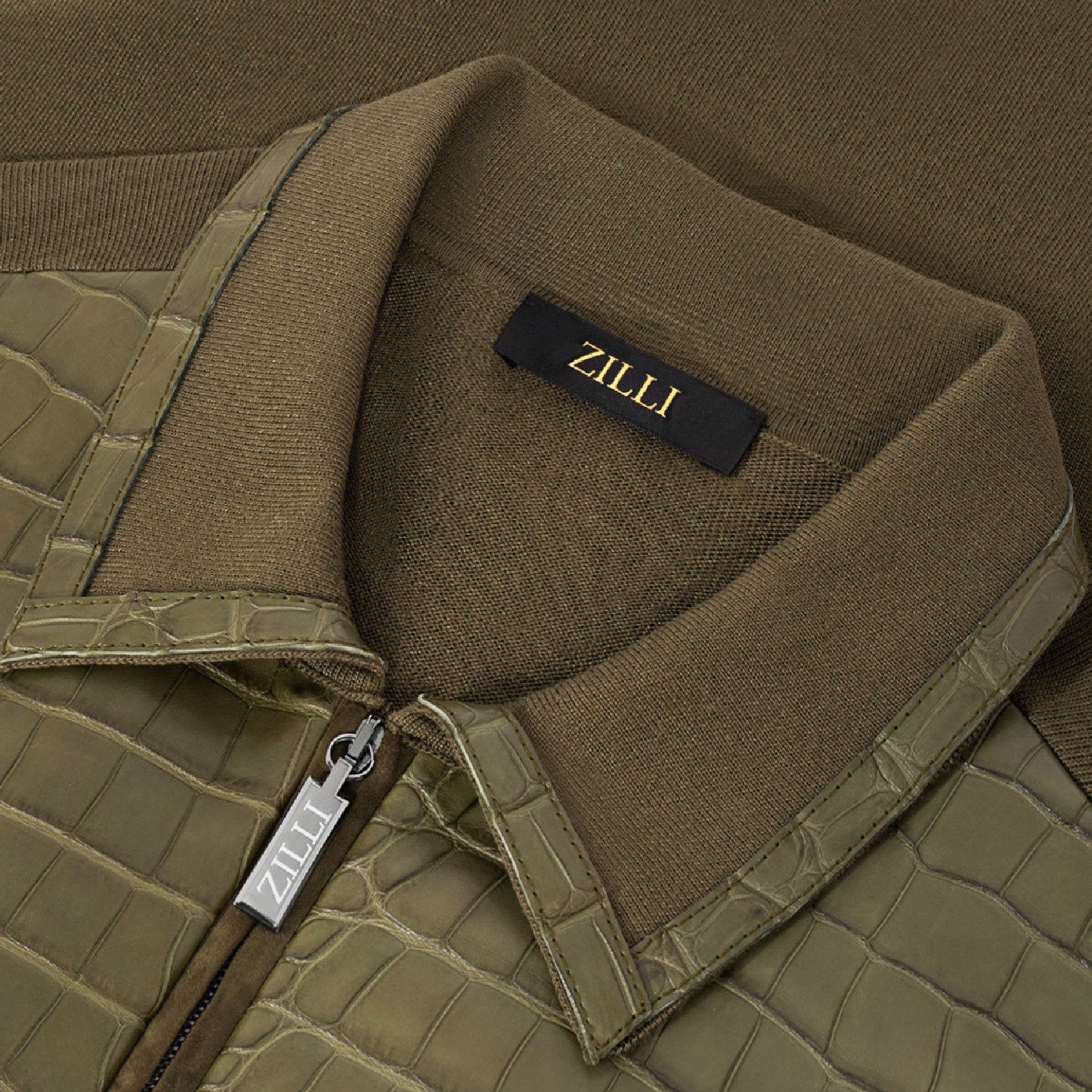 Blouson texturés exotique en soie - Vert
