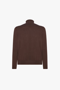 Blouson à empiècements en soie - Marron