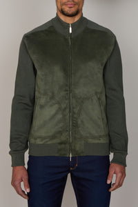 Cardigan à col montant et manches longues - Deep Military