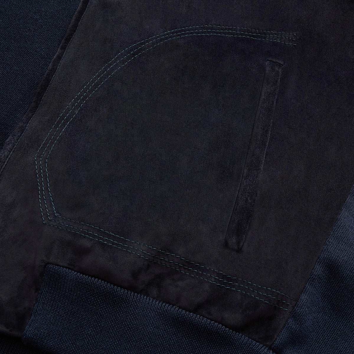 Cardigan à col montant et fermeture éclair en laine - Dark Navy