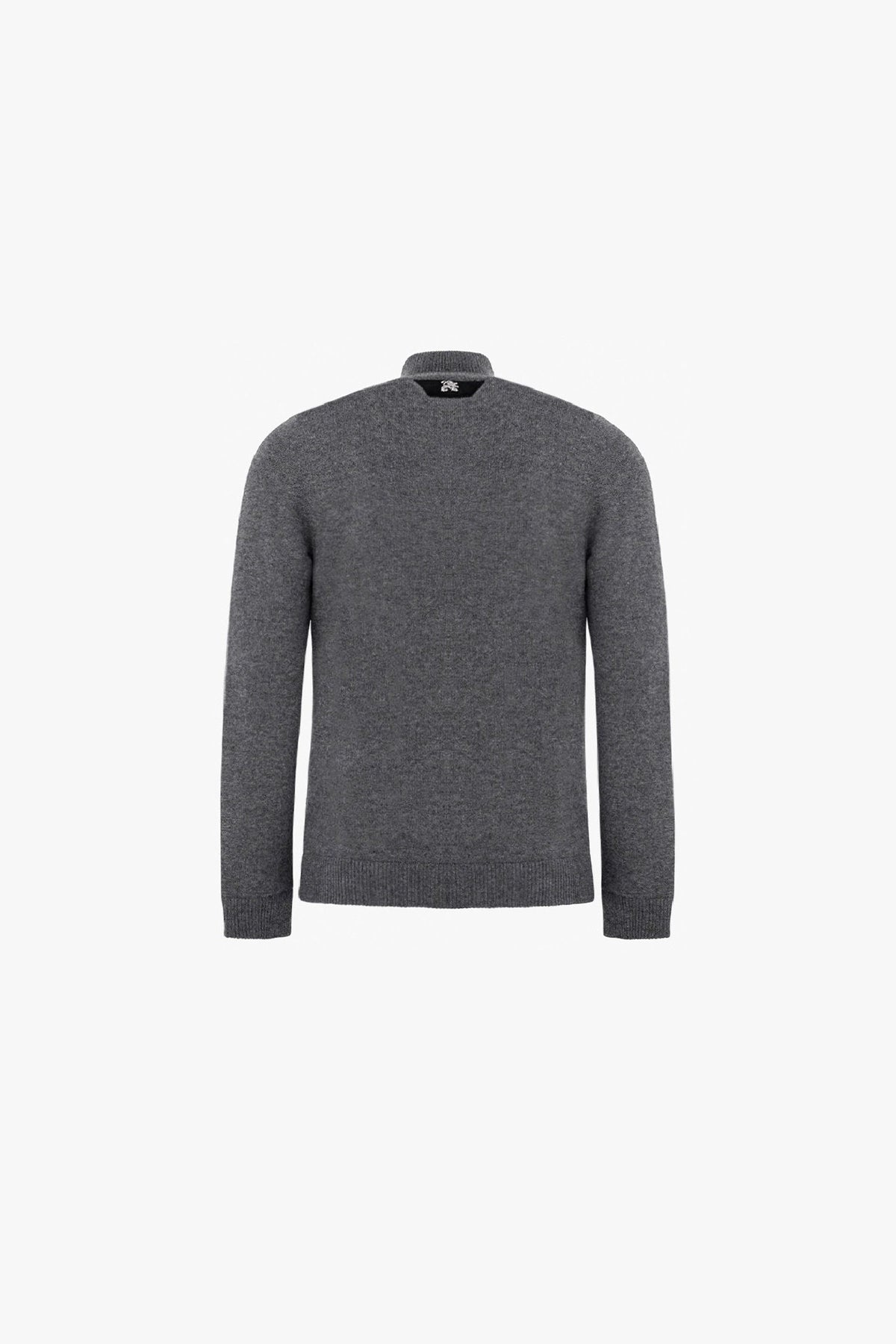 Cardigan zippé à maille torsadée en cachemire - Gris
