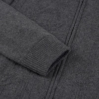 Cardigan zippé à maille torsadée en cachemire - Gris
