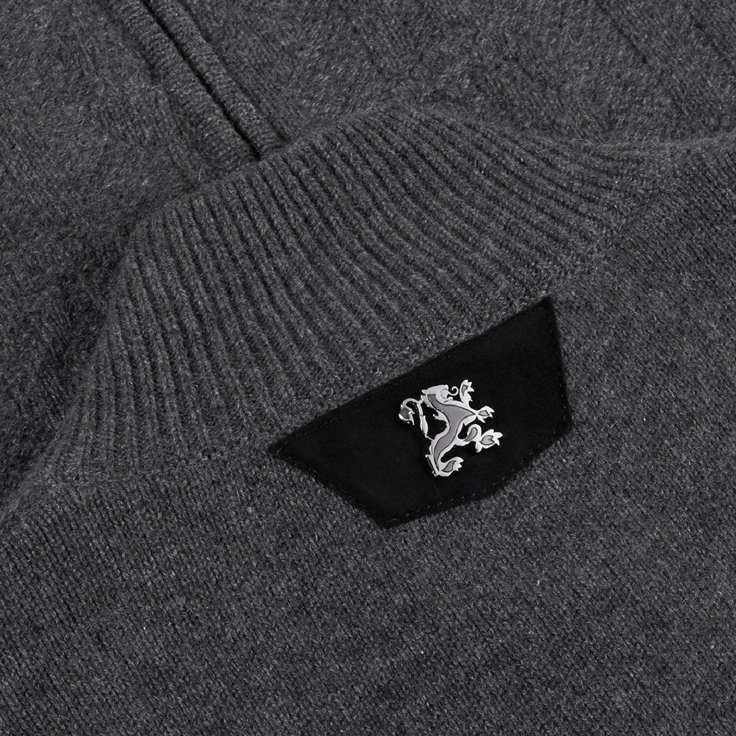 Cardigan zippé à maille torsadée en cachemire - Gris