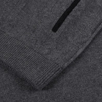 Cardigan zippé à maille torsadée en cachemire - Gris