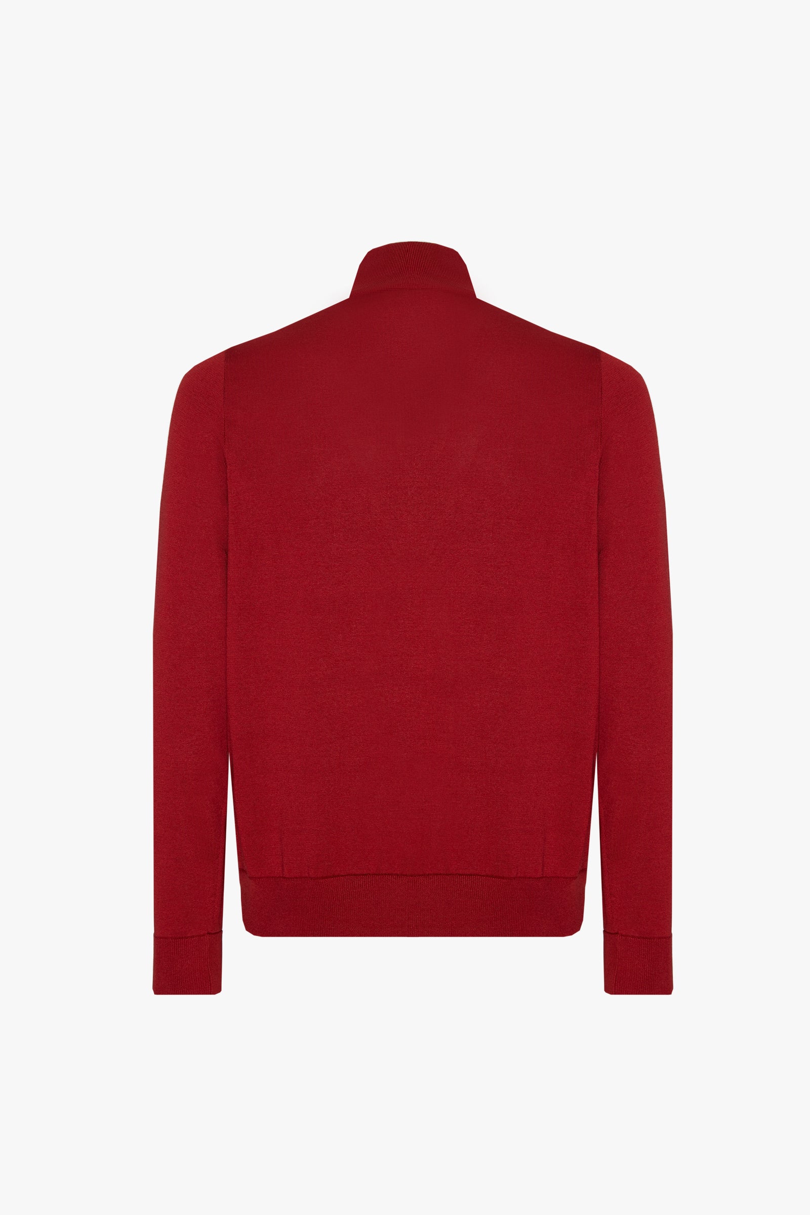 Gilet zippé à poches en soie - Rouge