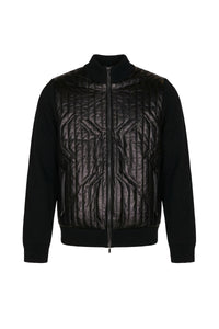 Blouson à motif matelassé en cachemire - Noir