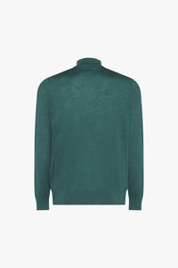 Pull à zip en laine - Dark Green