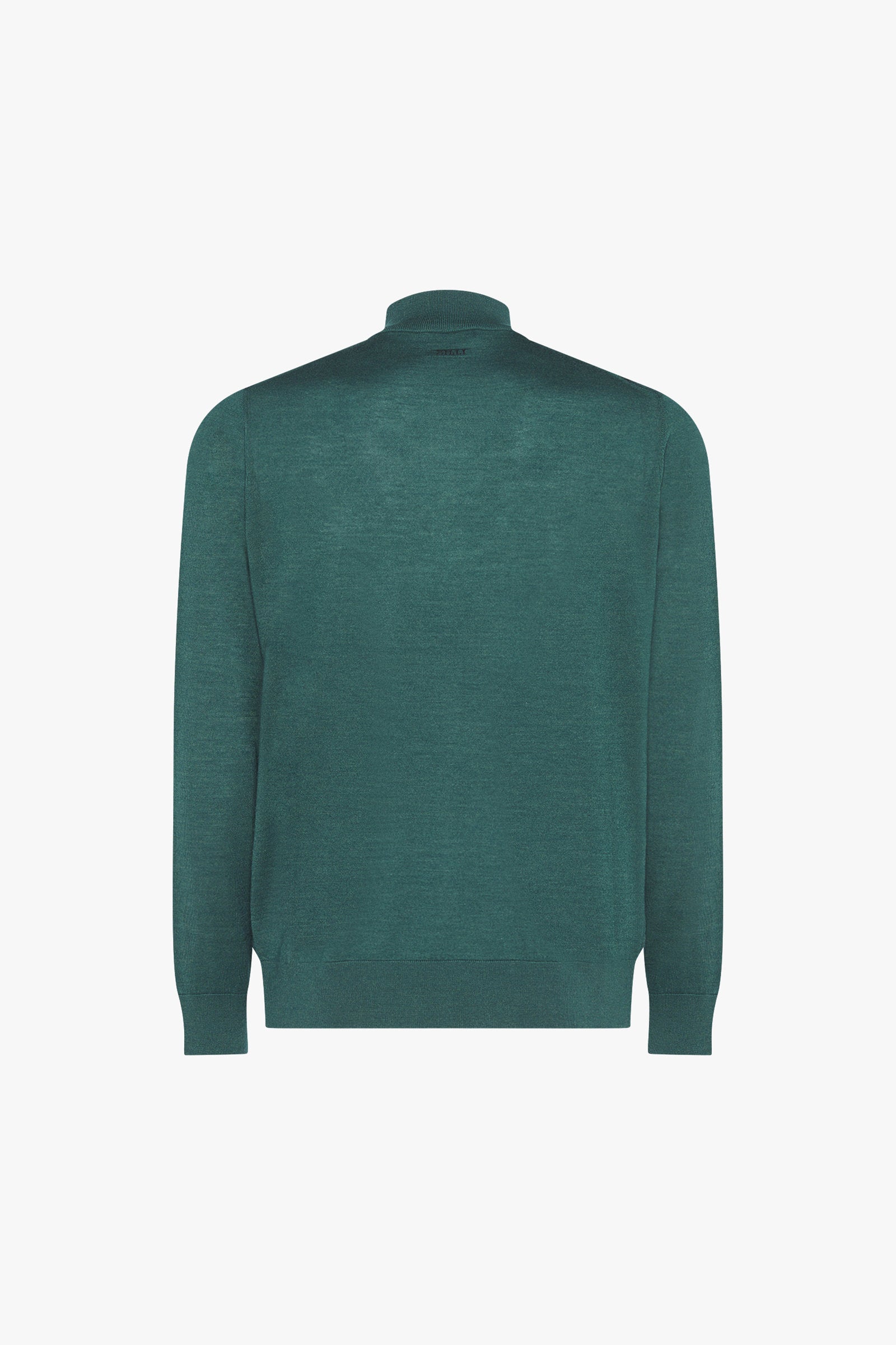 Pull à zip en laine - Dark Green