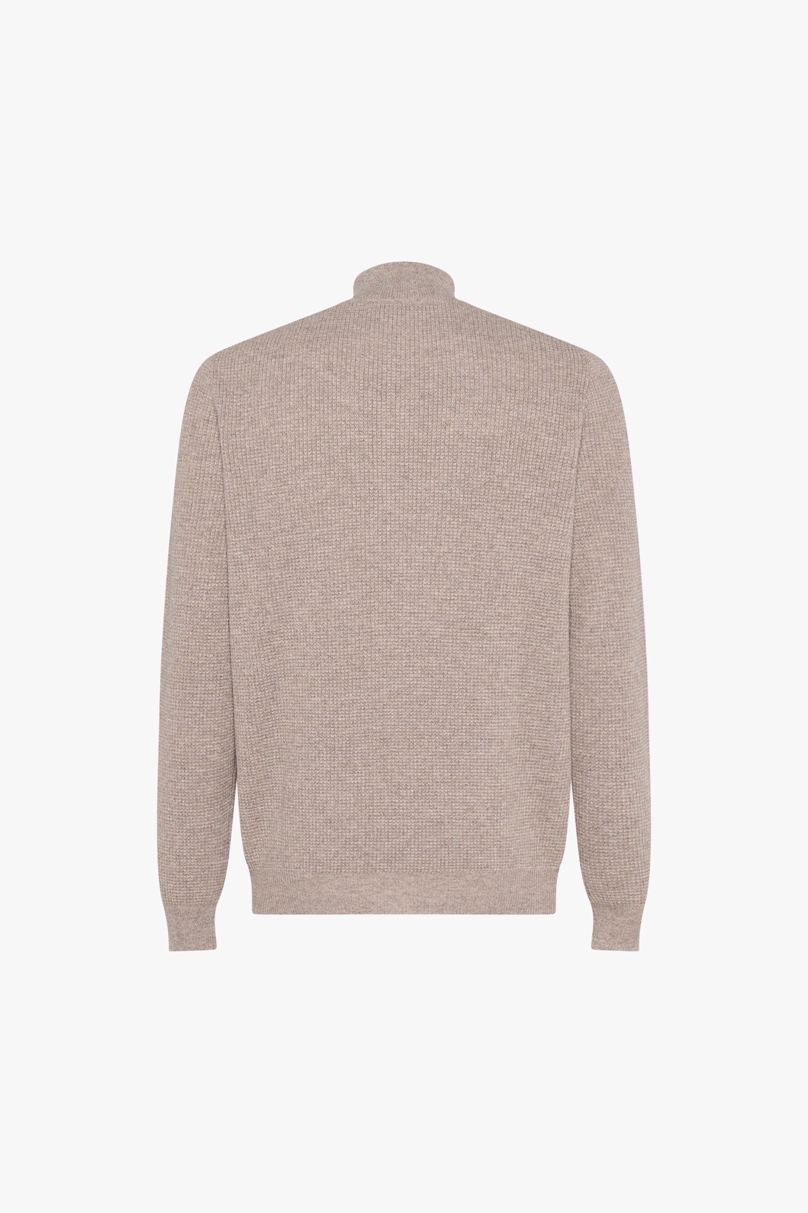 Pull à manches longues zippé en cachemire - Light Taupe
