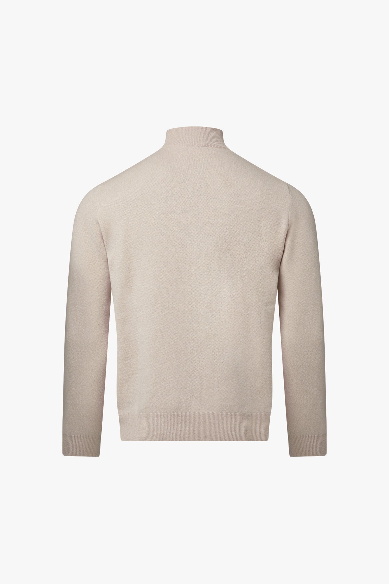 Pull à manches longues zippé en cachemire - Beige