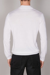 Pull à motif jacquard en cachemire - Blanc & Gris
