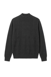 Pull à motif écossais en cachemire - Noir