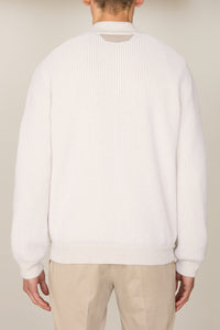 Cardigan à col montant et fermeture éclair en cachemire - Blond Fawn