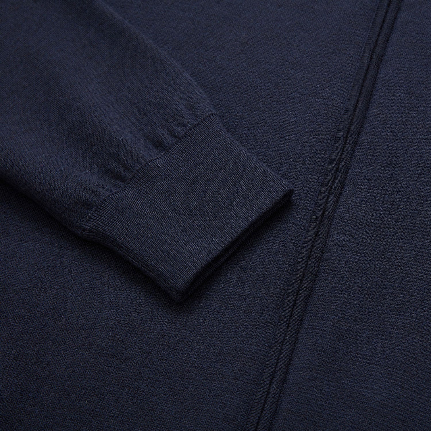 Cardigan zippé à détail métallique en laine - Bleu