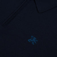 Polo zippé en laine - Bleu