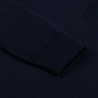 Polo zippé en laine - Bleu
