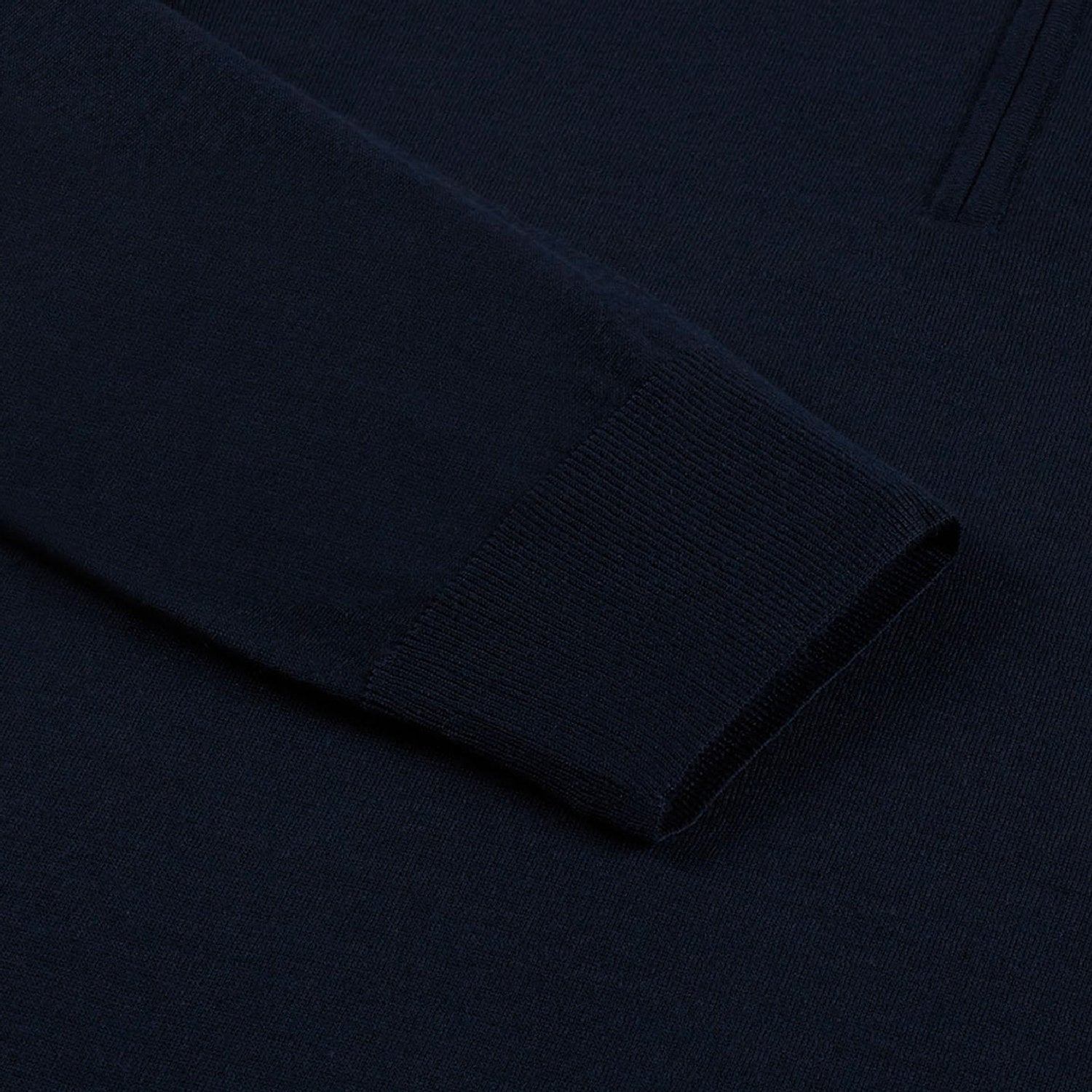 Polo zippé en laine - Bleu