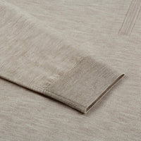 Pull zippé avec logo en laine - Beige