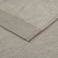 Pull zippé avec logo en laine - Beige