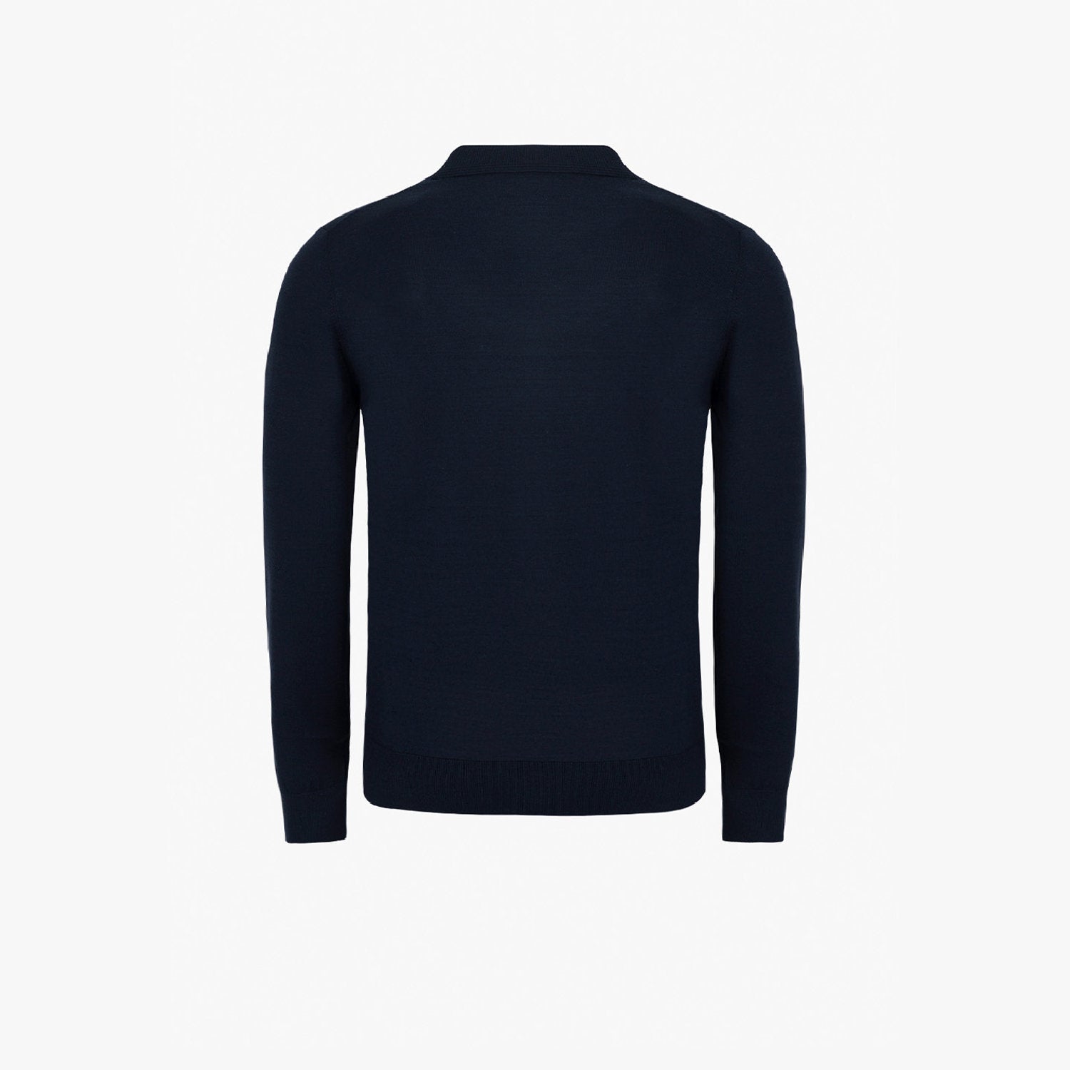 Polo zippé en laine - Bleu