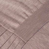 Polo à zip en laine - Marron