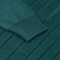 Wool pleated zip jumper - Green