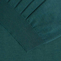 Wool pleated zip jumper - Green