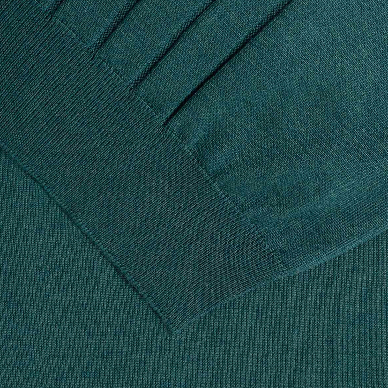 Wool pleated zip jumper - Green