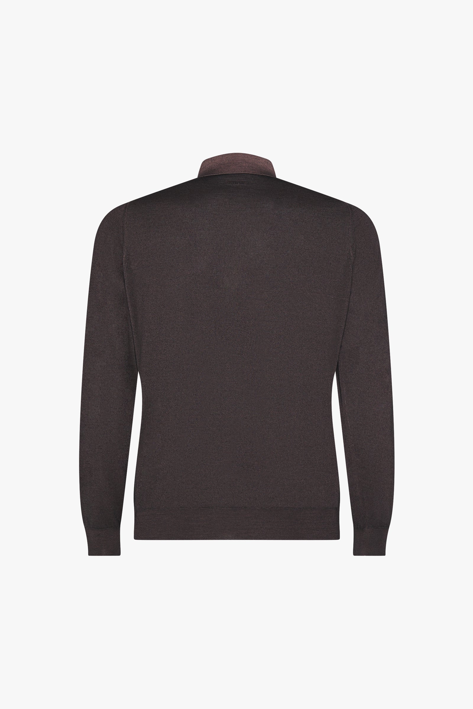 Pull zippé en laine - Marron & Camel