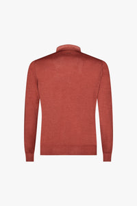 Pull à zip en laine - Rouge