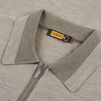 Pull à col zippé en cachemire - Beige