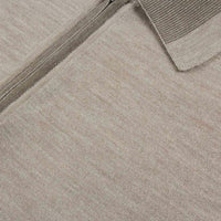 Pull à col zippé en cachemire - Beige
