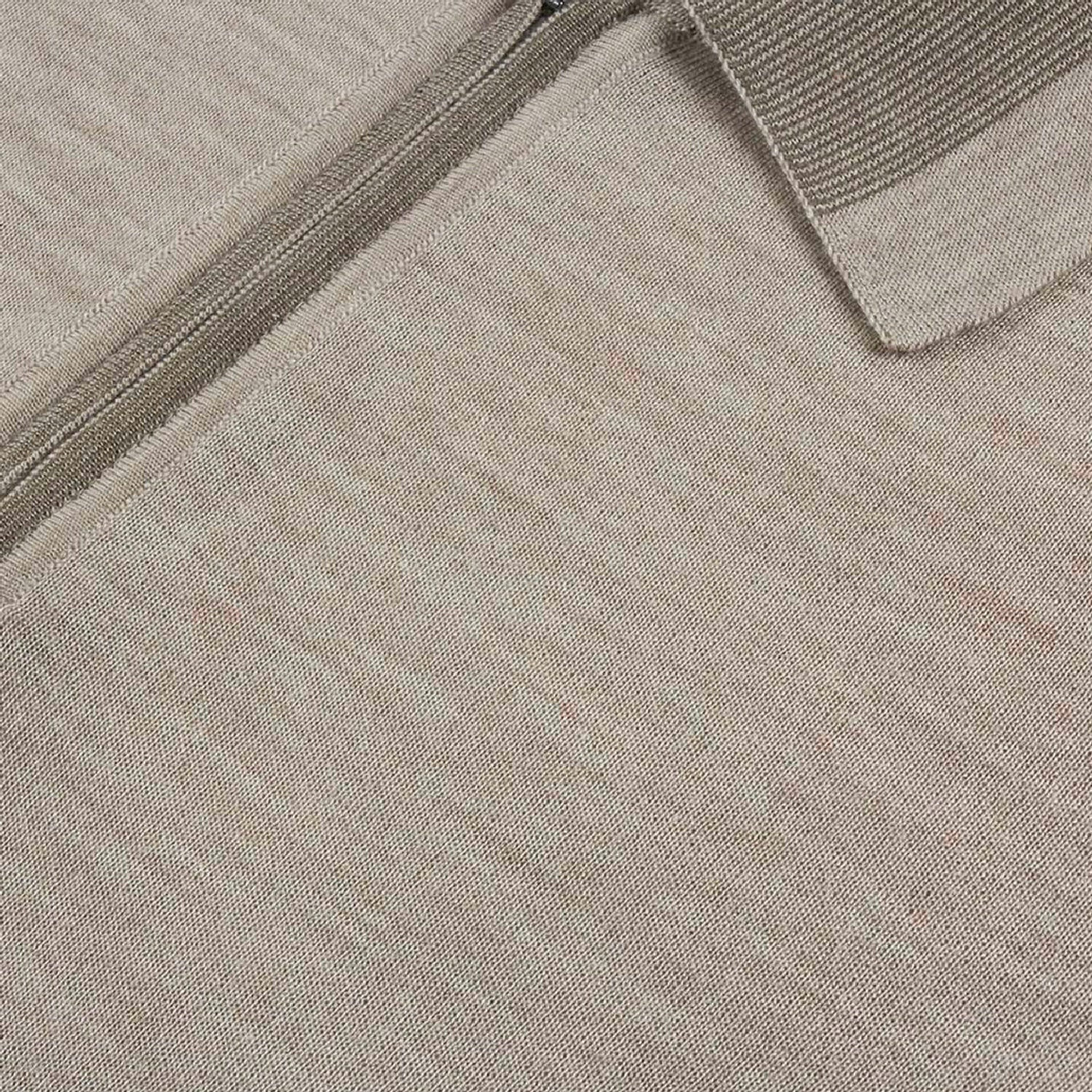 Pull à col zippé en cachemire - Beige