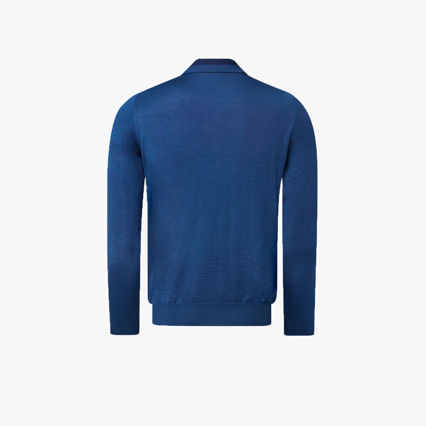 Polo zippé à col en cachemire - Bleu & Bleu marine