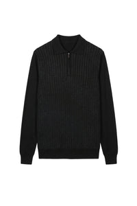 Pull à motif texturé en cachemire - Noir