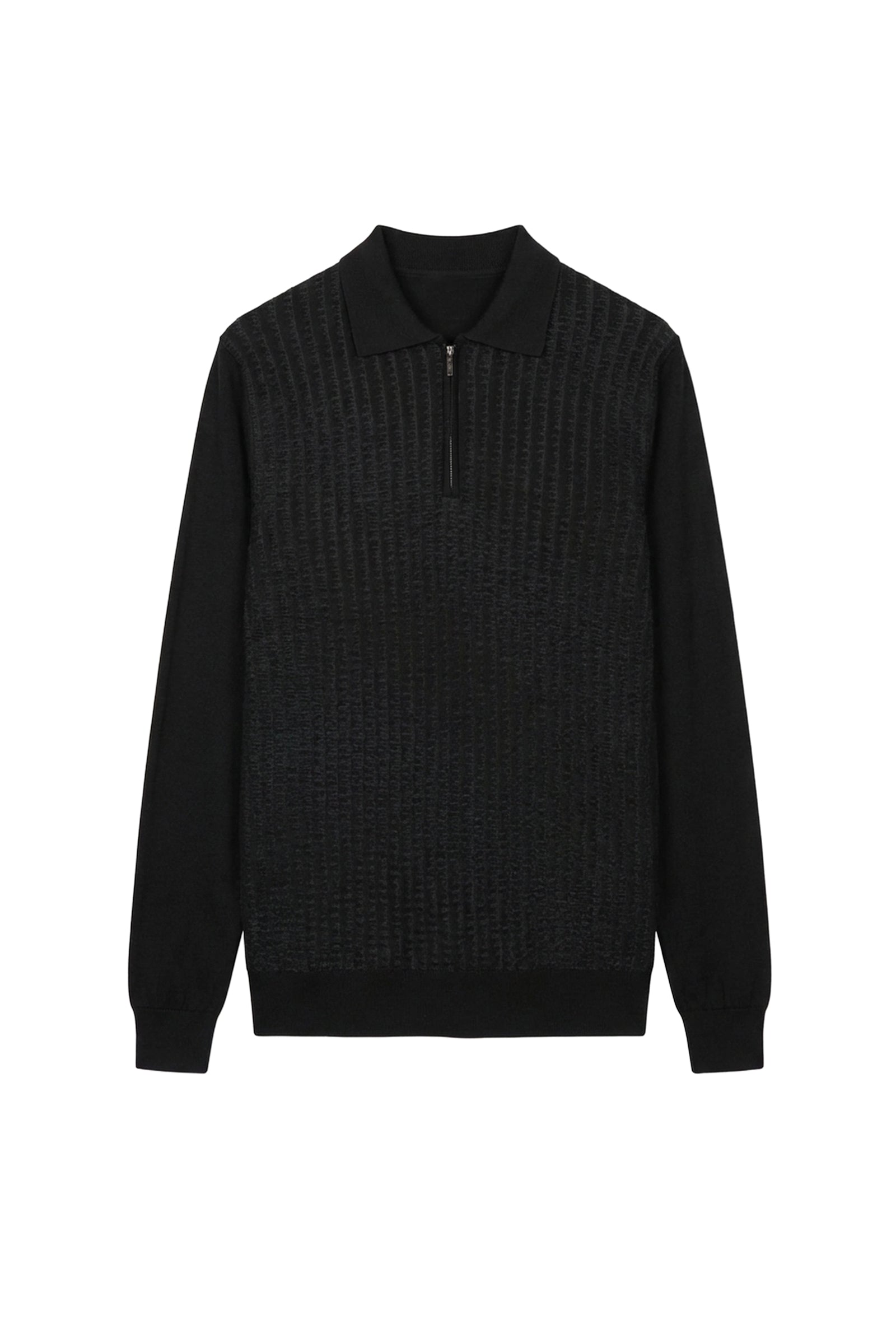 Pull à motif texturé en cachemire - Noir