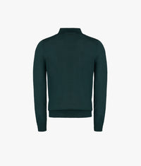 Polo à motif zippé en cachemire - Vert