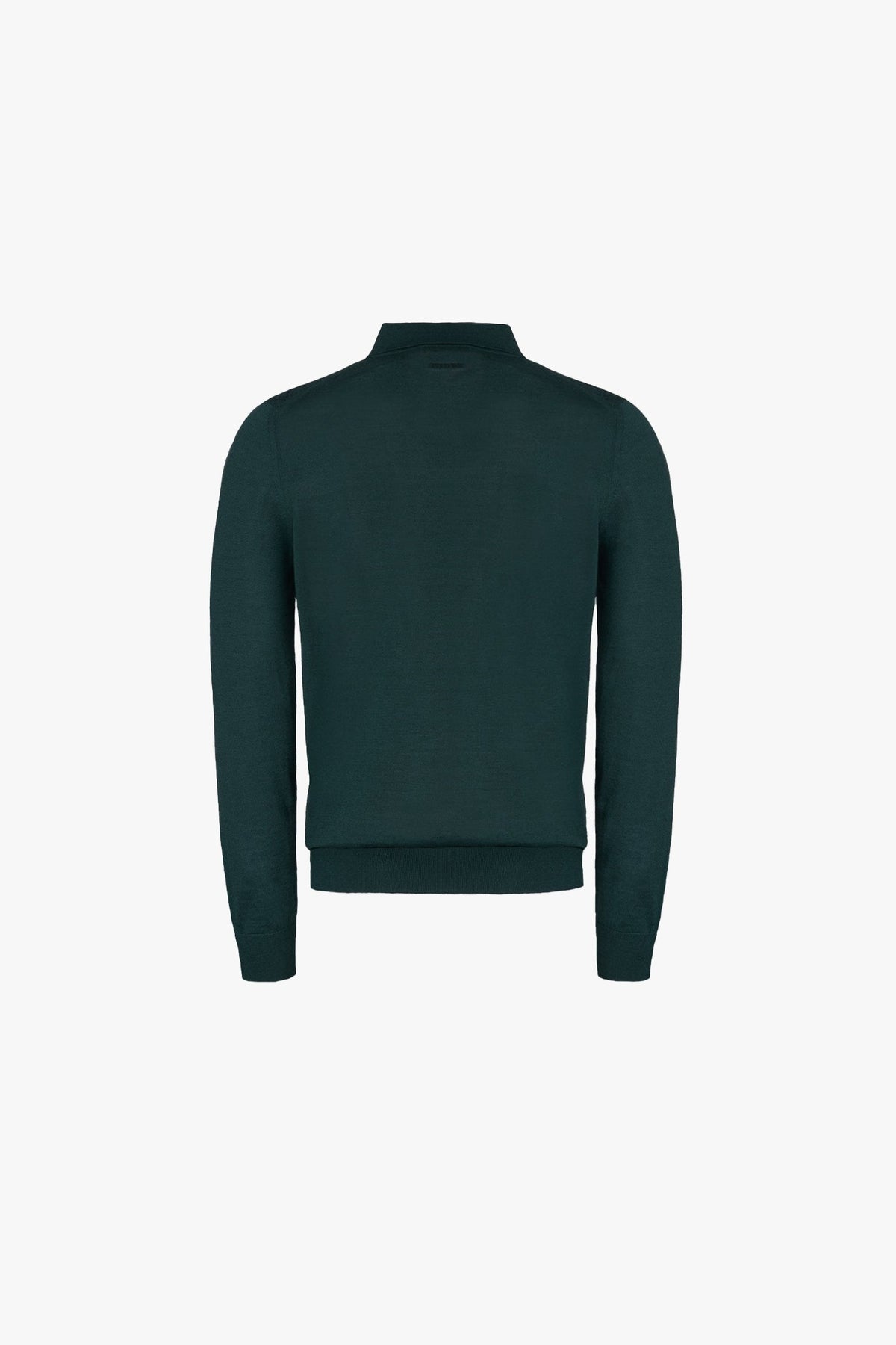 Polo à motif zippé en cachemire et soie mélangée - Vert