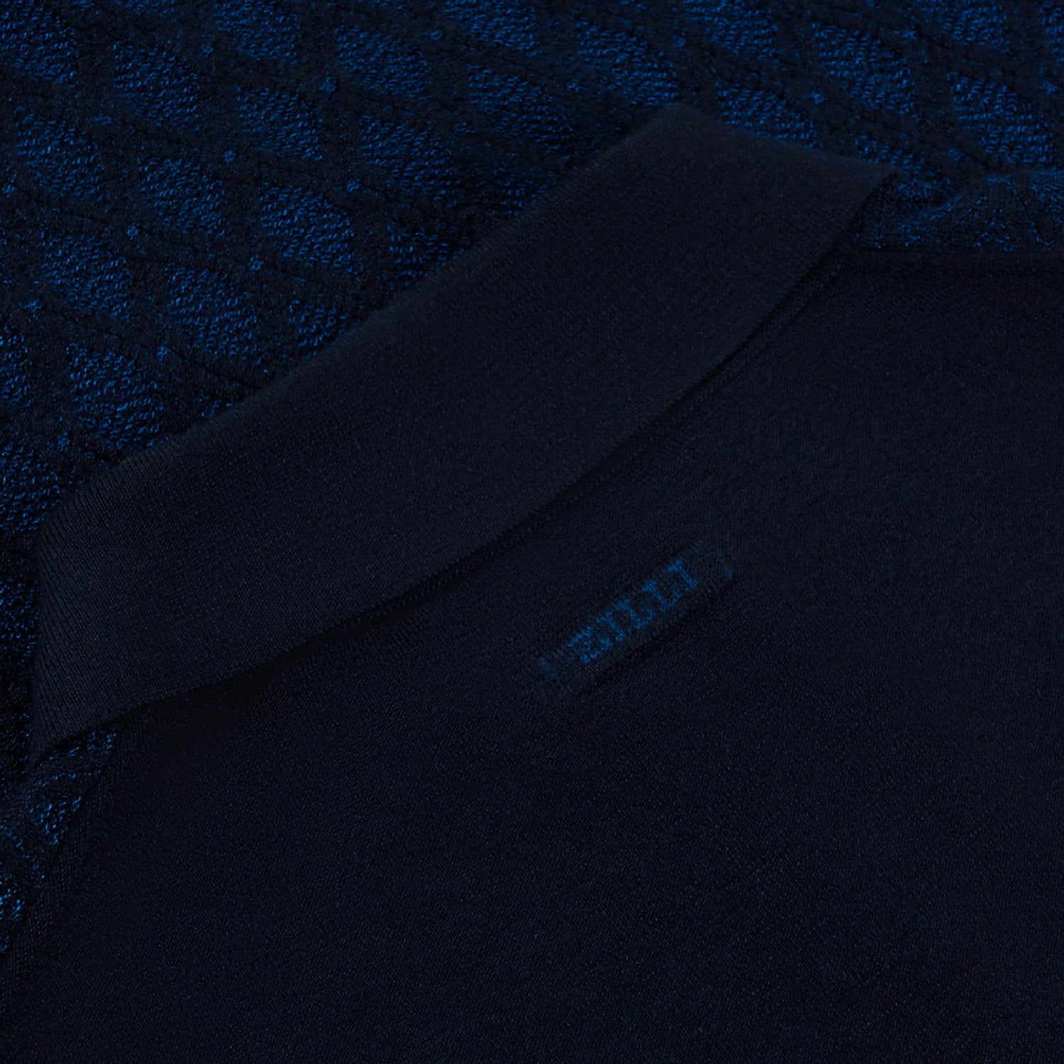 Polo à motif en cachemire - Bleu & Bleu