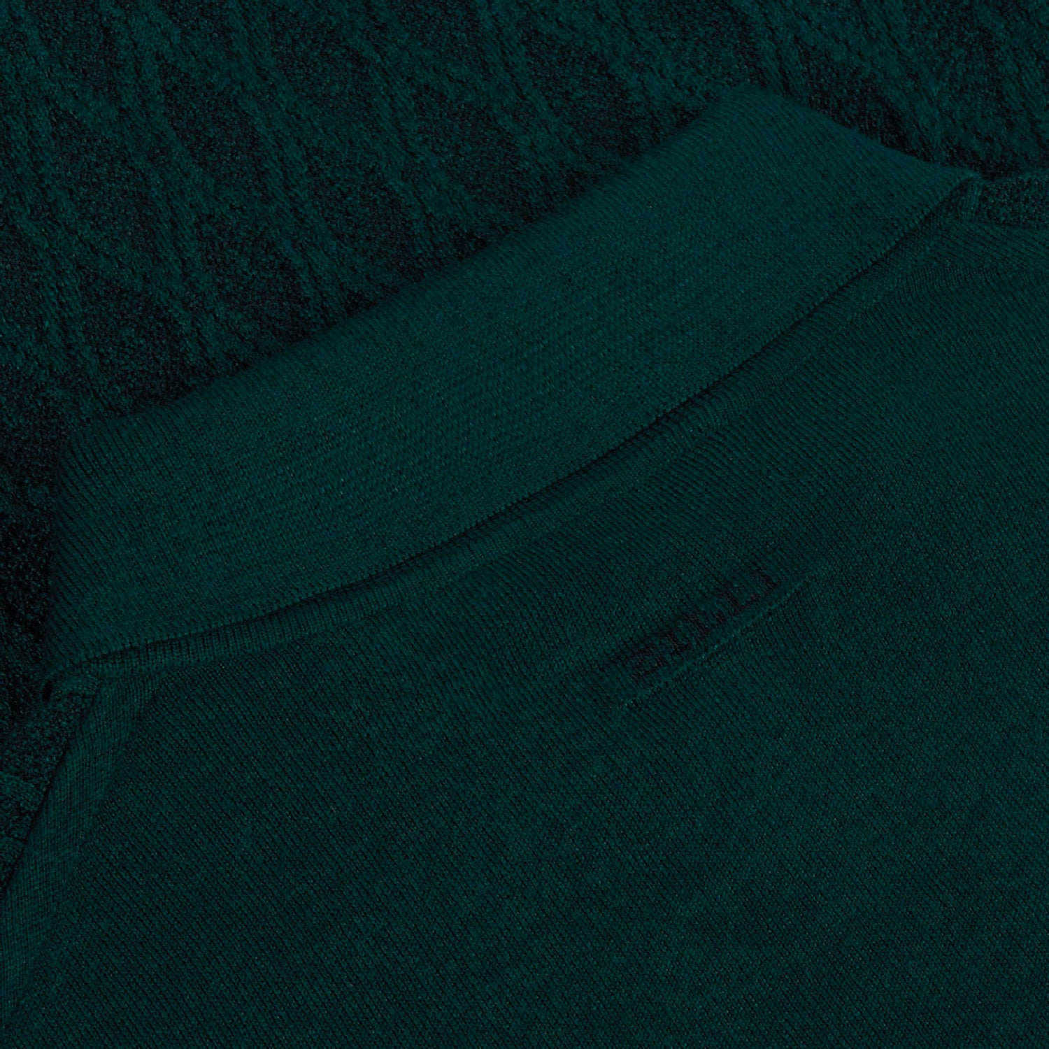 Polo à motif zippé en cachemire - Vert