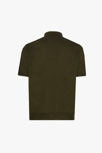Graphic silk polo shirt - Brown & Yellow