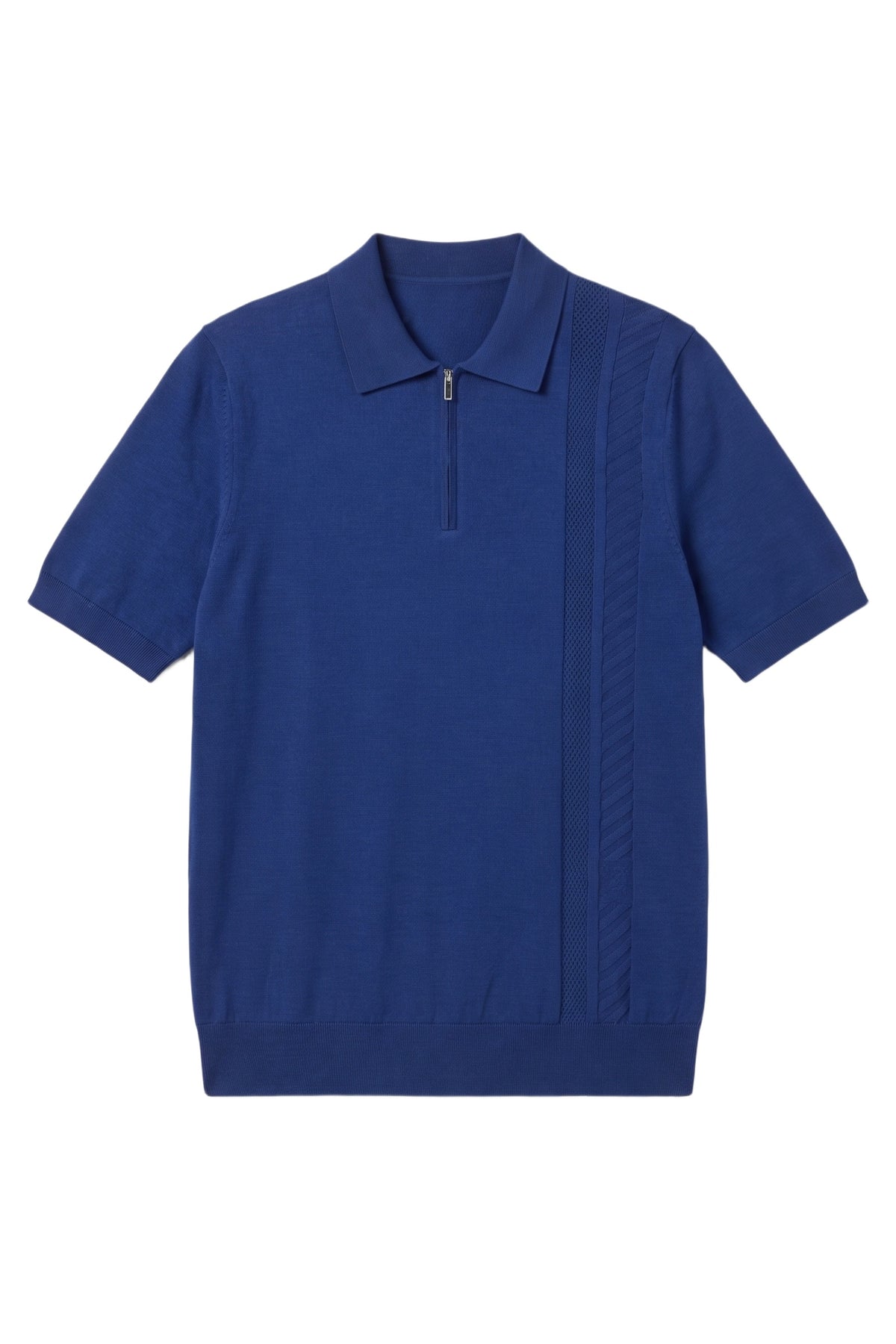 Polo zippé à manches courtes - Ink