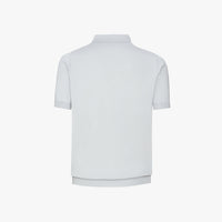 Silk zip polo shirt - Blue