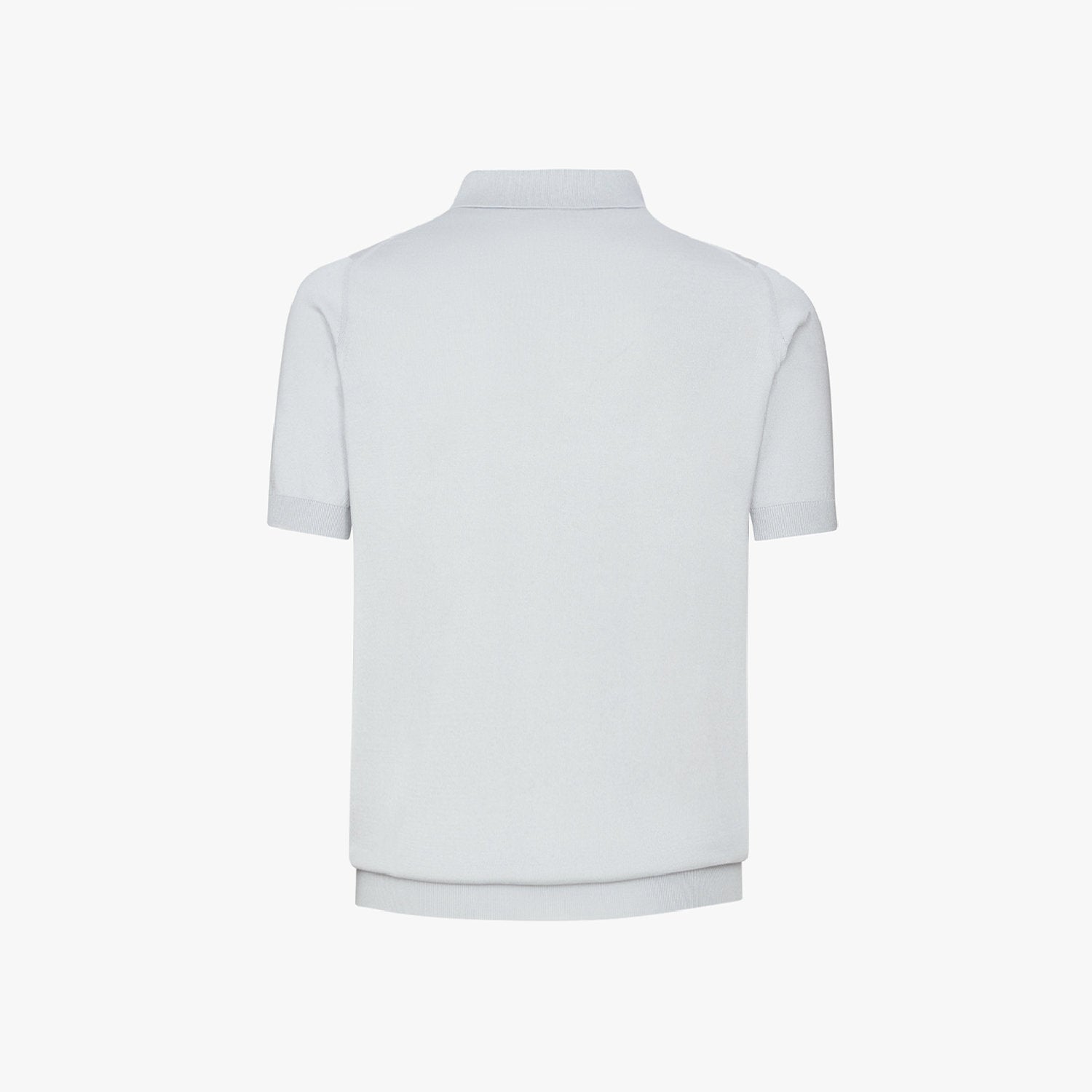 Silk zip polo shirt - Blue