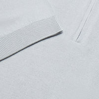 Silk zip polo shirt - Blue